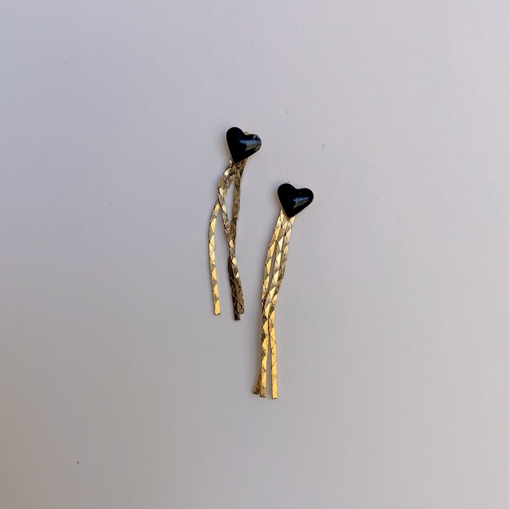 Vintage boho dainty heat tassel earring studs